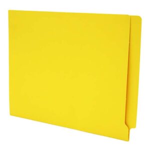 Image of Coloured File Folders, Letter Size, 11 pt., Double Ply Side Tab (Model #1106-05B5) – Canary
