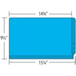 Image of Coloured File Folders, Legal Size, 11 pt., Double Ply Side Tab (Model #1126)