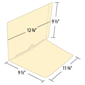 Image of Manila Pockets, Letter Size, 11 pt., Full Single Ply, Side Tab, Closed 3 Sides (Model #1139-00)
