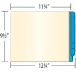 Image of Manila File Folders, Colour Stripe, Letter Size, 11 pt., Double Ply Side Tab (Model #1162)