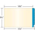 Image of Manila File Folders, Colour Stripe, Legal Size, 11 pt., Double Ply Side Tab (Model #1163)