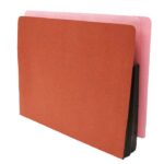 Image of 1 3/4" Expansion Pockets, Letter Size, 22 pt., Red Rope with Colour Backs (Model #1187)