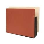 Image of 1 3/4" Expansion Pockets, Letter Size, 22 pt., High Gusset, Red Rope with Colour Back, 6 1/2" Gusset  (Model #1189)