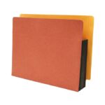 Image of 1 3/4" Expansion Pockets, Letter Size, 22 pt., High Gusset, Red Rope with Colour Back, 6 1/2" Gusset  (Model #1189)