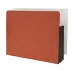Image of 1 3/4" Expansion Pockets, Letter Size, 22 pt., High Gusset, Red Rope with Colour Back, 6 1/2" Gusset  (Model #1189)
