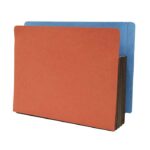 Image of 1 3/4" Expansion Pockets, Letter Size, 22 pt., High Gusset, Red Rope with Colour Back, 6 1/2" Gusset  (Model #1189)