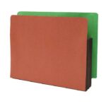 Image of 1 3/4" Expansion Pockets, Letter Size, 22 pt., High Gusset, Red Rope with Colour Back, 6 1/2" Gusset  (Model #1189)