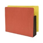 Image of 1 3/4" Expansion Pockets, Letter Size, 22 pt., High Gusset, Red Rope with Colour Back, 6 1/2" Gusset  (Model #1189)