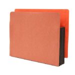 Image of 1 3/4" Expansion Pockets, Letter Size, 22 pt., High Gusset, Red Rope with Colour Back, 6 1/2" Gusset  (Model #1189)