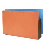 Image of 3 1/2" Expansion Pockets, Legal Size, 22 pt., Red Rope with Colour Backs (Model #1193)