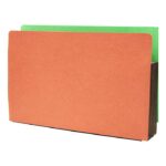 Image of 3 1/2" Expansion Pockets, Legal Size, 22 pt., Red Rope with Colour Backs (Model #1193)