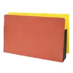 Image of 3 1/2" Expansion Pockets, Legal Size, 22 pt., Red Rope with Colour Backs (Model #1193)