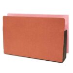 Image of 3 1/2" Expansion Pockets, Legal Size, 22 pt., Red Rope with Colour Backs (Model #1193)