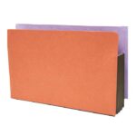 Image of 3 1/2" Expansion Pockets, Legal Size, 22 pt., Red Rope with Colour Backs (Model #1193)