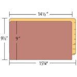 Image of 3 1/2" Expansion Pockets, Legal Size, 22 pt., Red Rope with Colour Backs (Model #1193)