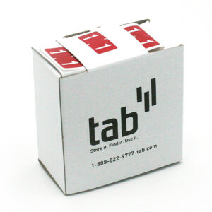 Image of TAB, Numeric Roll Labels, 1/2″ Size (Model #1277)