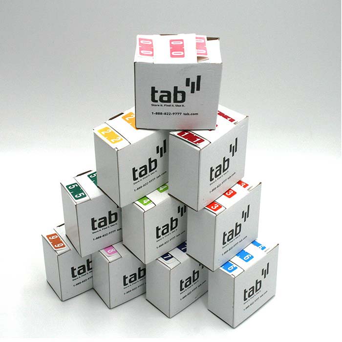 Image of TAB, Numeric Labels, 1/2″ Size, Complete Set (0 – 9) (Model #1277-50)