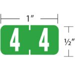 Image of TAB, Numeric Roll Labels, 1/2" Size (Model #1277)