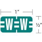 Image of TAB, Alphabetic Roll Labels, 1/2" Size (Model #1278)