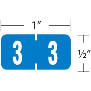 Image of TAB, Numeric Roll Labels, 1/2" Size (Model #1280)