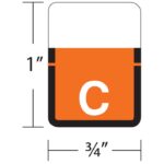 Image of Alphabetic Roll Labels, Top Tab, 1" High (Model #1307)