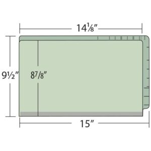 Image of Type II Green/Gray Pressboard 1″ Expansion Folders with Fasteners, Legal Size, 25 pt., 2TAB (Model #1350-00B13)