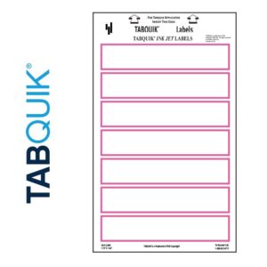 Image of TABQUIK, Printer Labels, Inkjet, 7 Labels/Sheet,  1,750 Labels/Box (Model #6304-00)