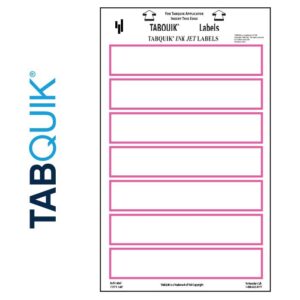Image of TABQUIK, Printer Labels, TABQUIK.com Internet Click Model, Inkjet, 7 Labels/Sheet, 1750 Labels plus 1,750 Clicks (Model #6304-00-CLCOM)