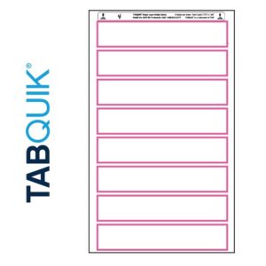 Image of TABQUIK, Printer Labels, TABQUIK.com Internet Click Model, Inkjet, 8 Labels/Sheet, 400 Labels plus 400 Clicks (Model #6307-00-CLCOM)