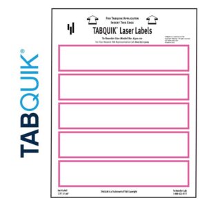 Image of TABQUIK, Printer Labels, Inkjet, 5 Labels/Sheet, 500 Labels/Box (Model #C6324-00)