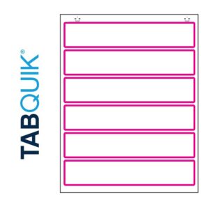 Image of TABQUIK, Printer Labels, TABQUIK.com Internet Click Model, Inkjet, Colourflex match, 6 Labels/Sheet, 1500 Labels plus 1500 Clicks (Model #6376-00-CLCOM)