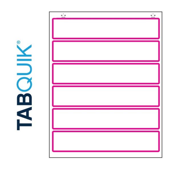 Image of TABQUIK, Printer Labels, Laser, ColourFlex Match, 6 Labels/Sheet, 1500 Labels/Box (Model #6379-00)