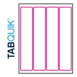 Image of TABQUIK, Printer Labels, Sheet Labels, Inkjet, Colourflex Match, 4 X-Ray Labels/Sheet, 1000 Labels/Box (Model #C6400-00)