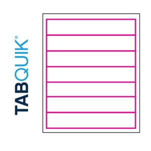 Image of TABQUIK, Printer Labels, Laser, Smead ColourBar Match, 7 Labels/Sheet, 1008 Labels/Box (Model #C6412-00)