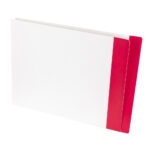 Image of Datafile, White ZEROfile Folders with Eternafilm Reinforced Colour Stripe Double Ply Side Tab, Long Letter Size, 14 pt. (Model #CN1259)