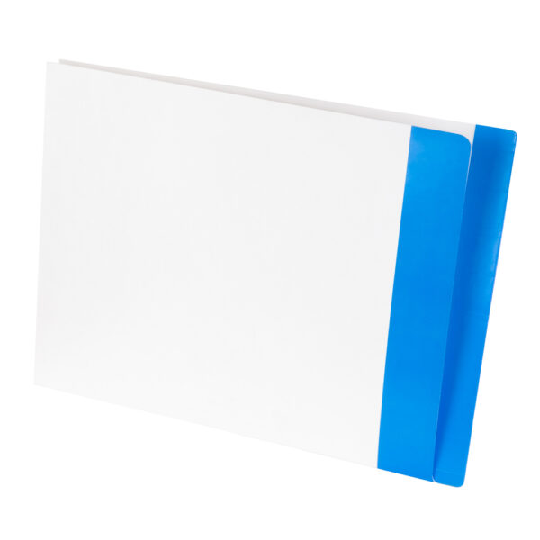 Image of Datafile, White ZEROfile Folders with Eternafilm Reinforced Colour Stripe Double Ply Side Tab, Long Letter Size, 14 pt. (Model #CN1259)