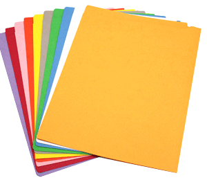 Colour/colour stripe folders