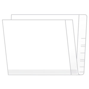 Image of Datafile, White ZEROfile Folders With Clear Eternafilm Reinforced Double Ply Side Tab & Fastener, Legal Size, 14 Pt. (Model #CN1229-CB1)