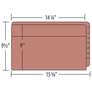 Image of Datafile, 3 1/2" Expansion Pockets, Red Rope, Legal Size, 28 pt. Front, 42 pt. Back (Model #F1844)