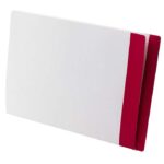 Image of Datafile, White ZEROfile Folders with Eternafilm Reinforced Colour Stripe Double Ply Side Tab, Legal Size, 14 pt. (Model #CN1229) - DF1 - Red