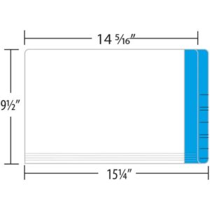 Image of Datafile, White ZEROfile Folders with Eternafilm Reinforced Colour Stripe Double Ply Side Tab, Legal Size, 14 pt. (Model #CN1229)