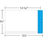 Image of Datafile, White ZEROfile Folders with Eternafilm Reinforced Colour Stripe Double Ply Side Tab and Fastener, Legal Size, 14 pt. (Model #CN1229-XB1)