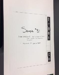 Image of Includes (CN102213) 25pt White Pressboard File Folders with 1 Divider and Fasteners and Application of 4 Labels and 3 Sequential Numbers from 001 to 200. (6 hand applied and 1 customer supplied labels) (Model #FSP0051-CC)
