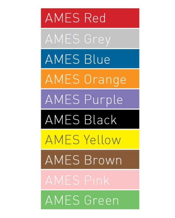 Image of 0.5625 x 1.75 Small Solid Block Color Label Set AMES Colors Only Model L A ST134