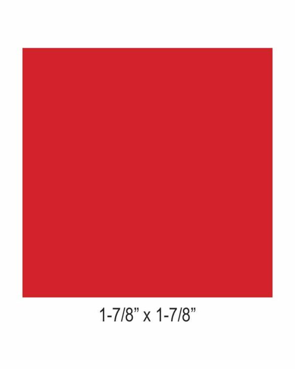 Image of 1.875 x 1.875 Large Solid Block Color Labels AMES Red Model L A 00178