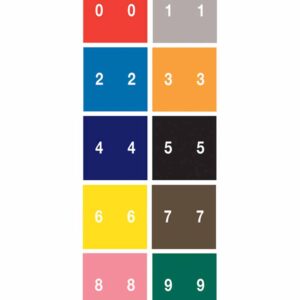 Image of AMES, Small Digit Reverse-Block Numeric Labels Set (Model# L-A-ST178RS)