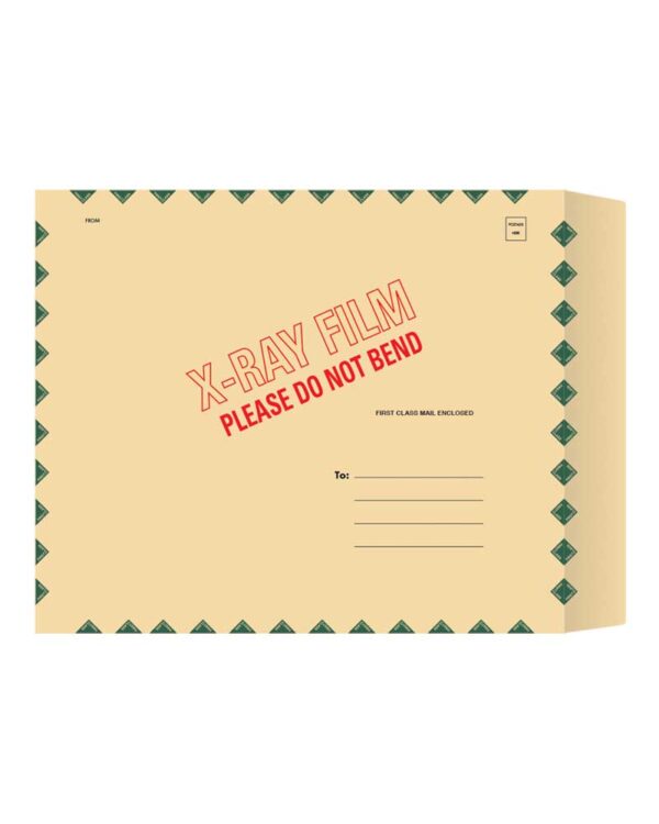 Image of AMES, Green Diamond Border Mailers, 11pt., with 2" flap (Model# XM1518DSS)