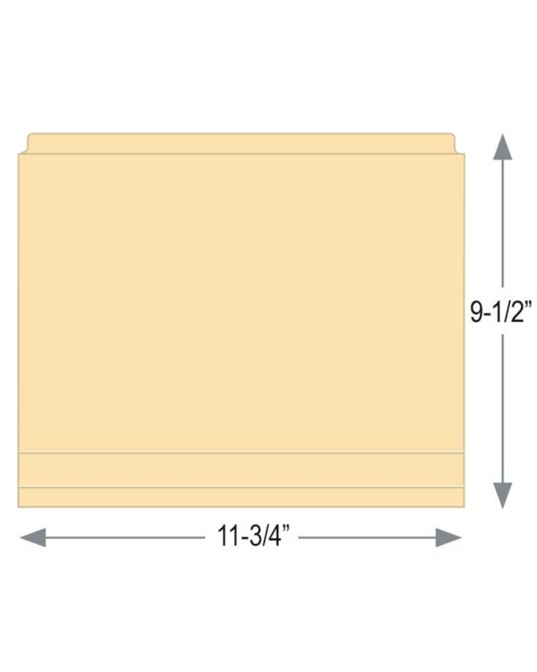 Image of 9.5 x 11.75 11pt. 0.50 Drop Front Folder Model COCFV