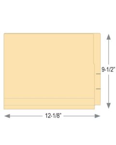 Image of 9.5 x 12.125 11pt. AMES DuraTab Reinforced Folders Model OCFV A