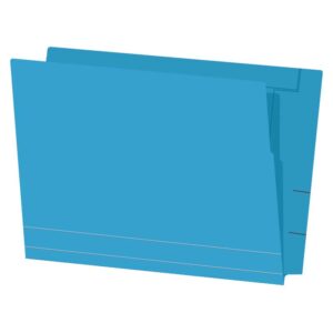 Image of 9.5 x 12.125 11pt. Varicolor Folders with 0.50 drop front Blue Model F BL